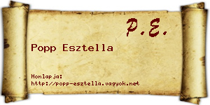 Popp Esztella névjegykártya